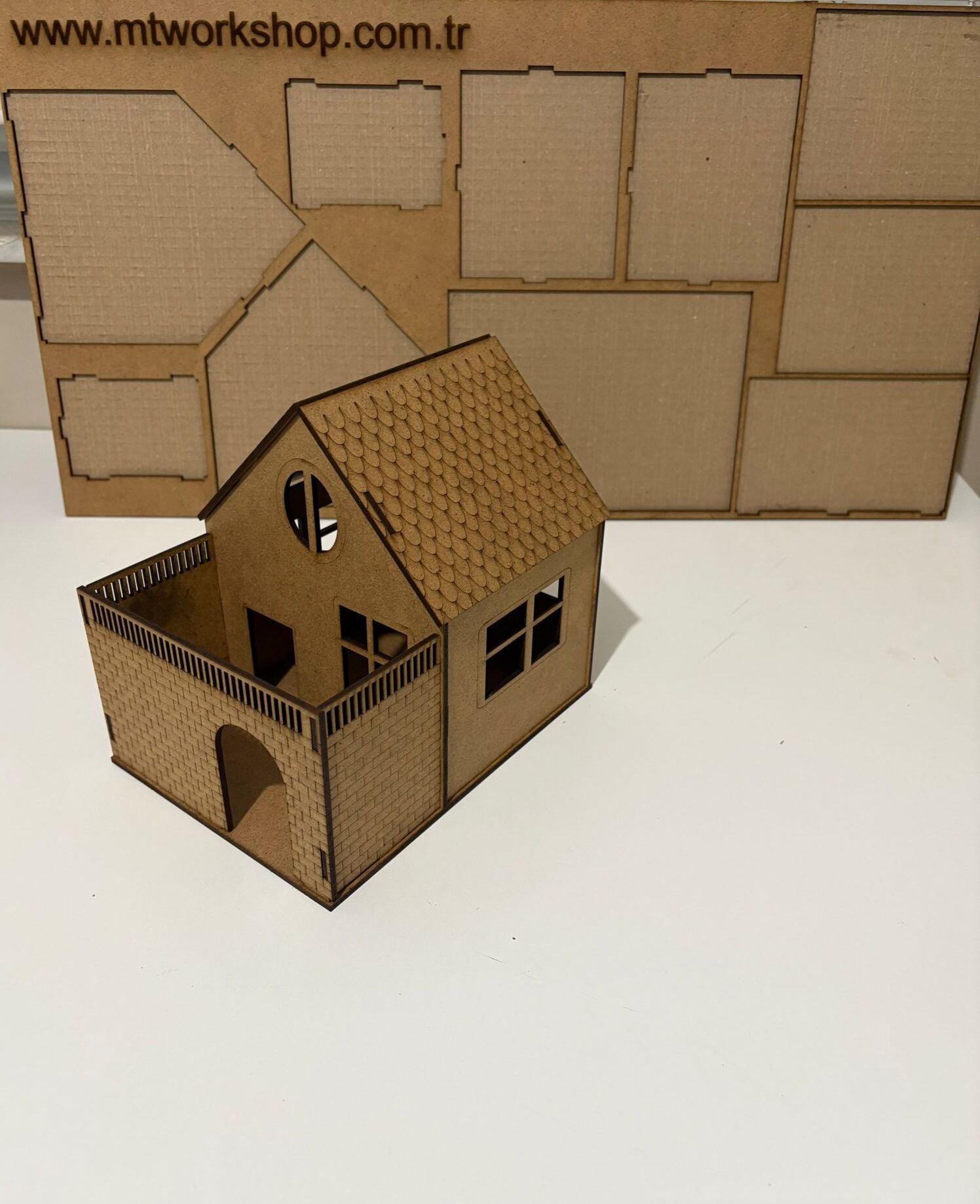 Çocuklar İçin Ahşap Boyama Ahşap Maket Ev