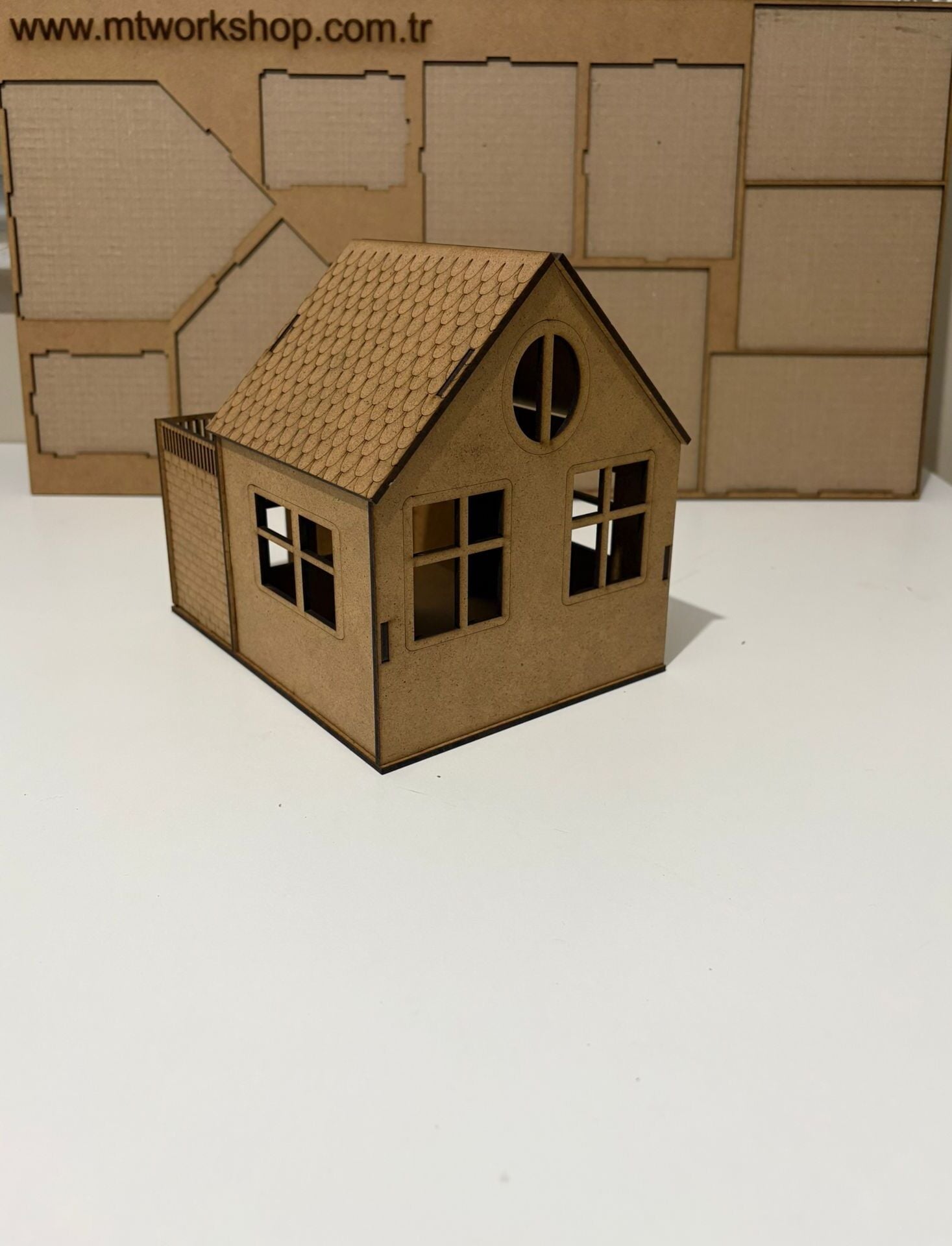 Çocuklar İçin Ahşap Boyama Ahşap Maket Ev