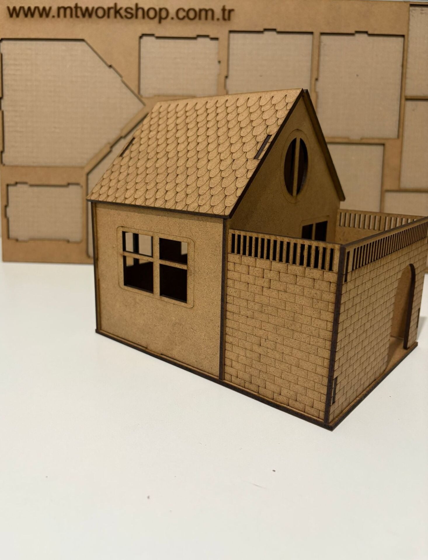 Çocuklar İçin Ahşap Boyama Ahşap Maket Ev