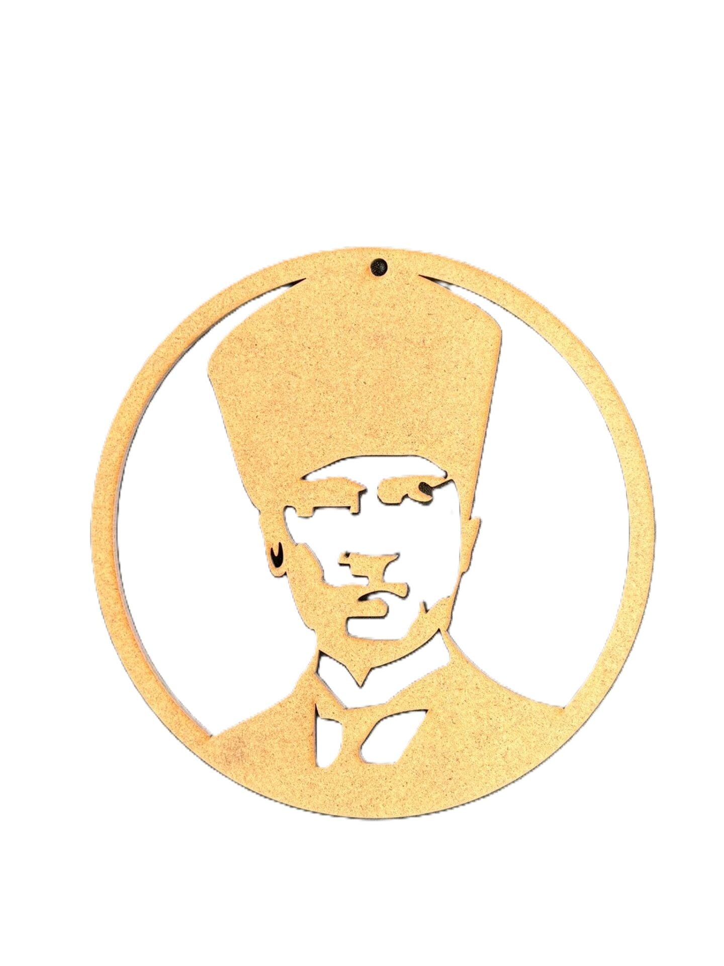 Çocuklar İçin Ahşap Boyama Atatürk Silüeti Asılabilir