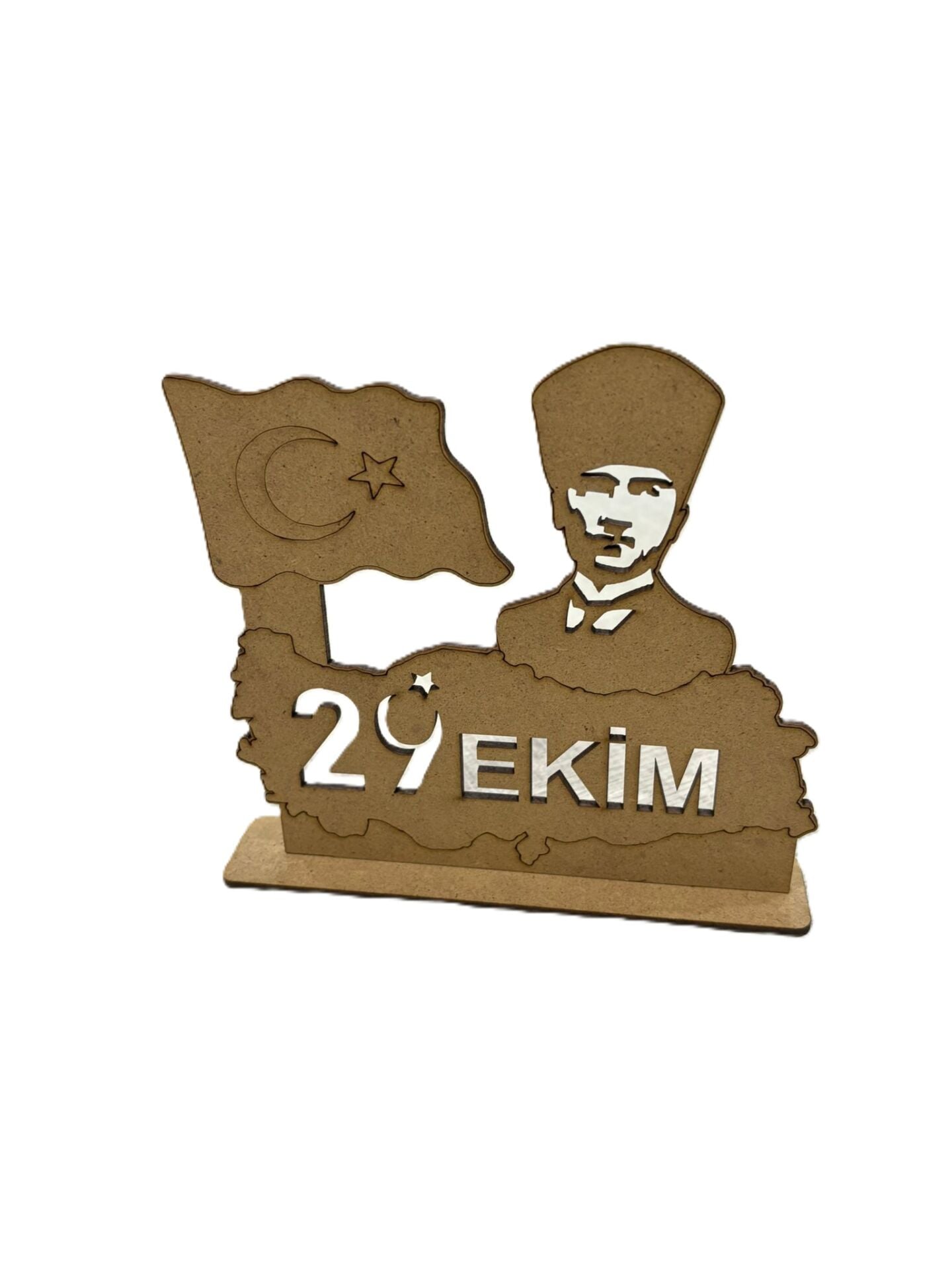 Çocuklar İçin Ahşap Boyama 29 Ekim Türk Bayrağı Atatürk