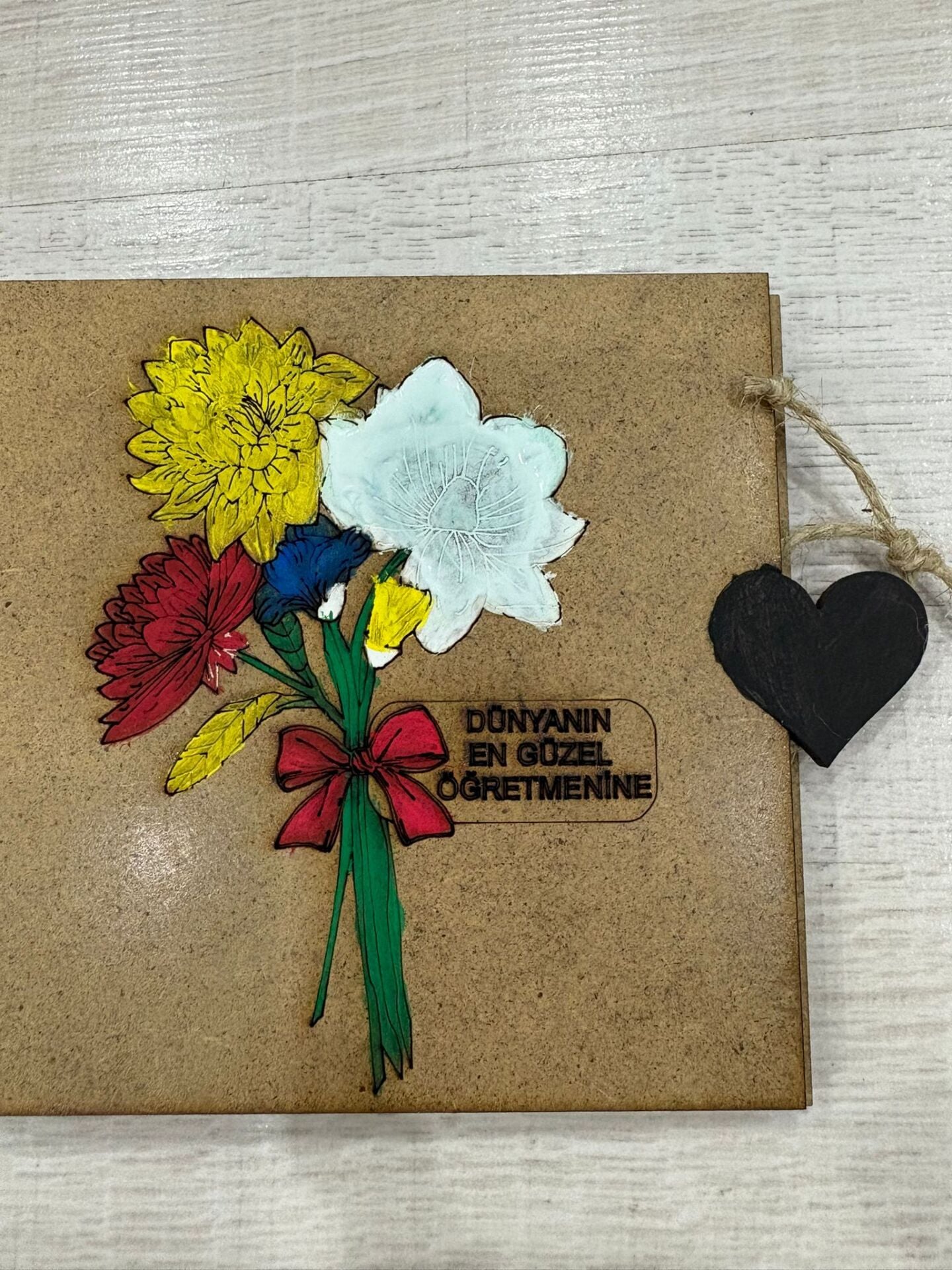 Çocuklar İçin Ahşap Boyama Öğretmenler Günü Anneler Günü