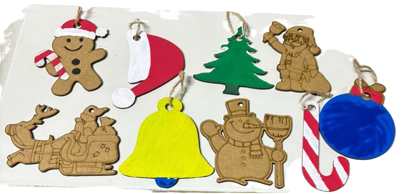 Çocuklar İçin Ahşap Boyama Yılbaşı Ağacı Yılbaşı Süsü