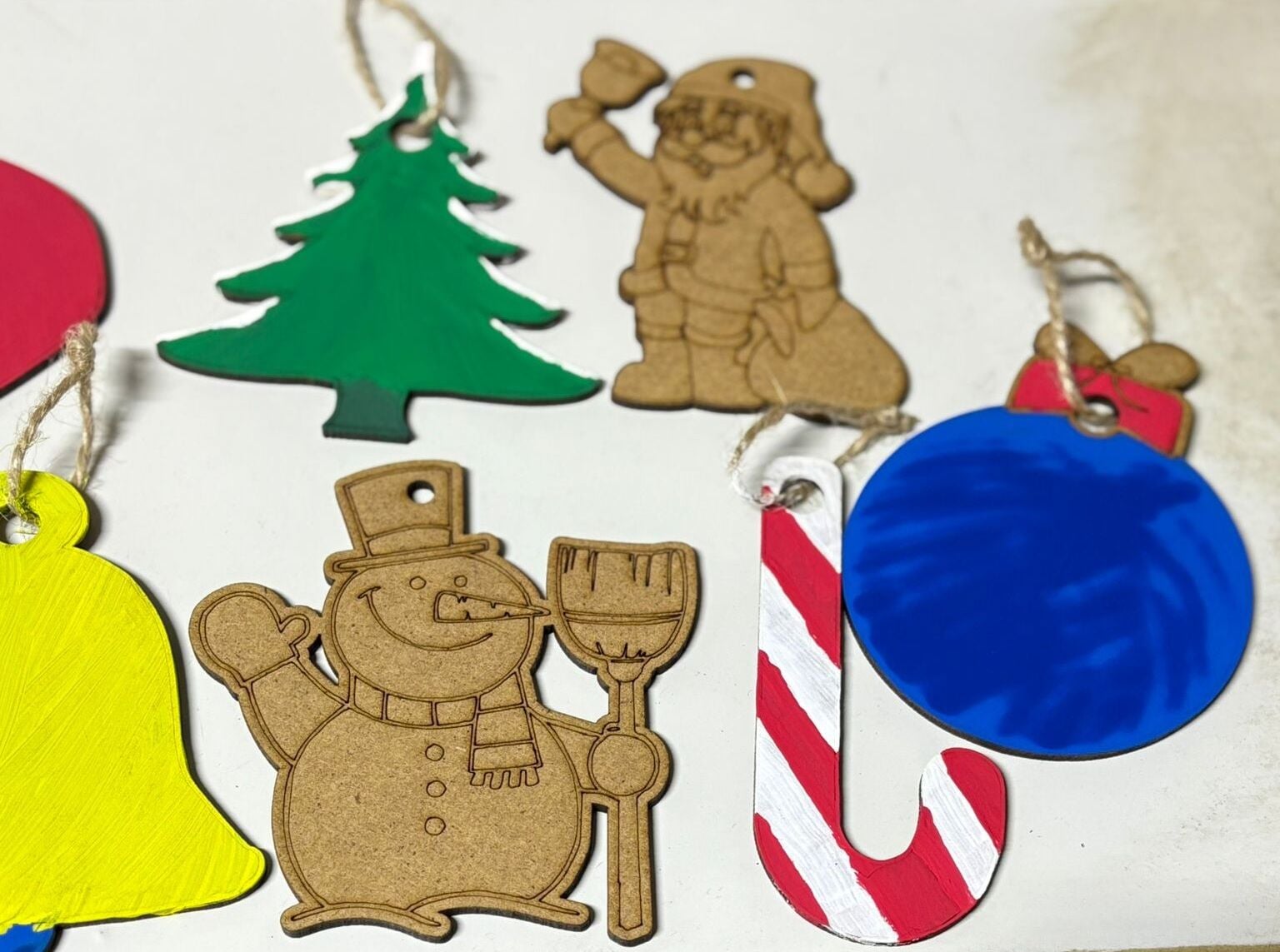 Çocuklar İçin Ahşap Boyama Yılbaşı Ağacı Yılbaşı Süsü