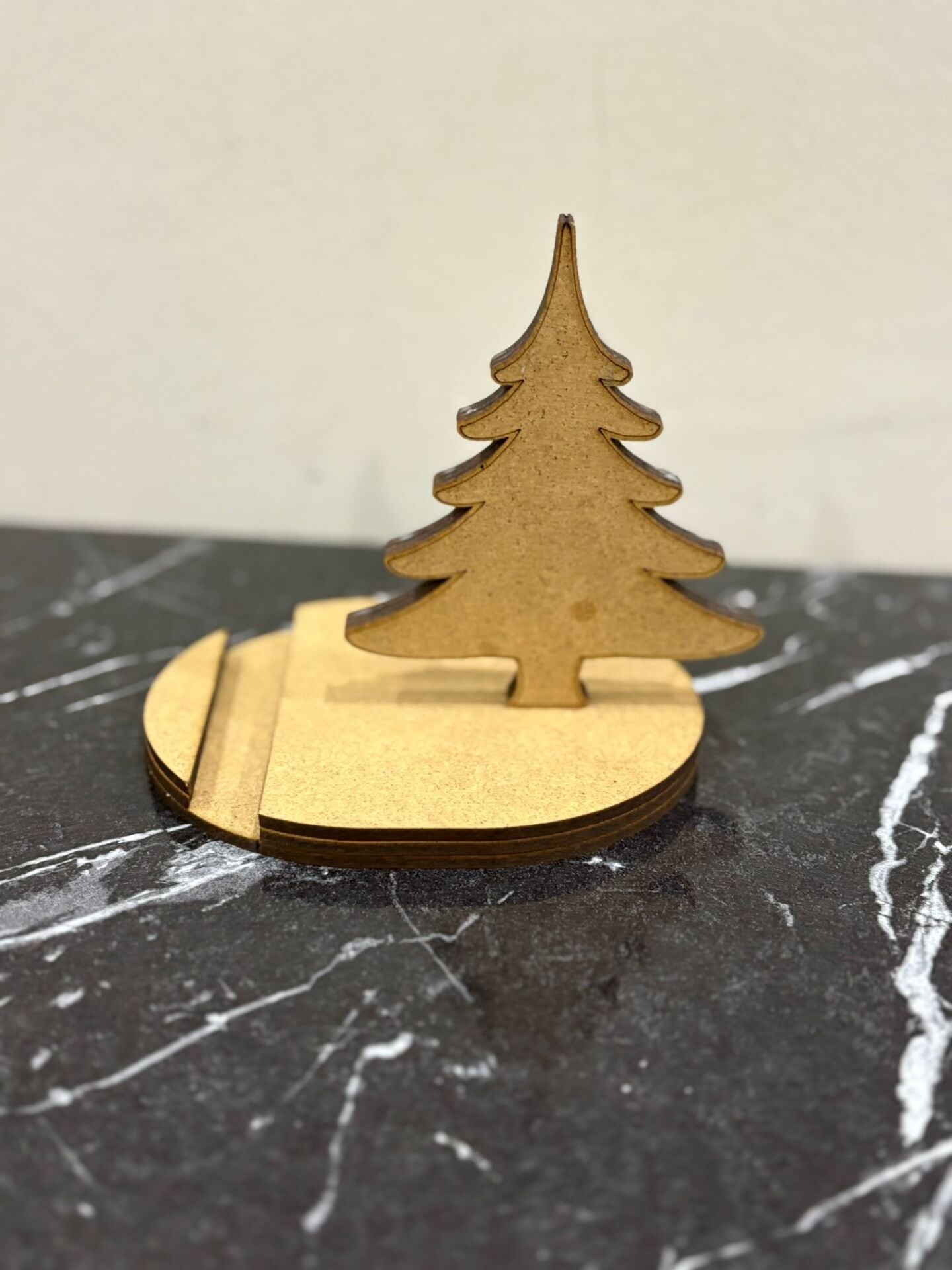 Çocuklar İçin Ahşap Boyama Yılbaşı Telefon Tutucu