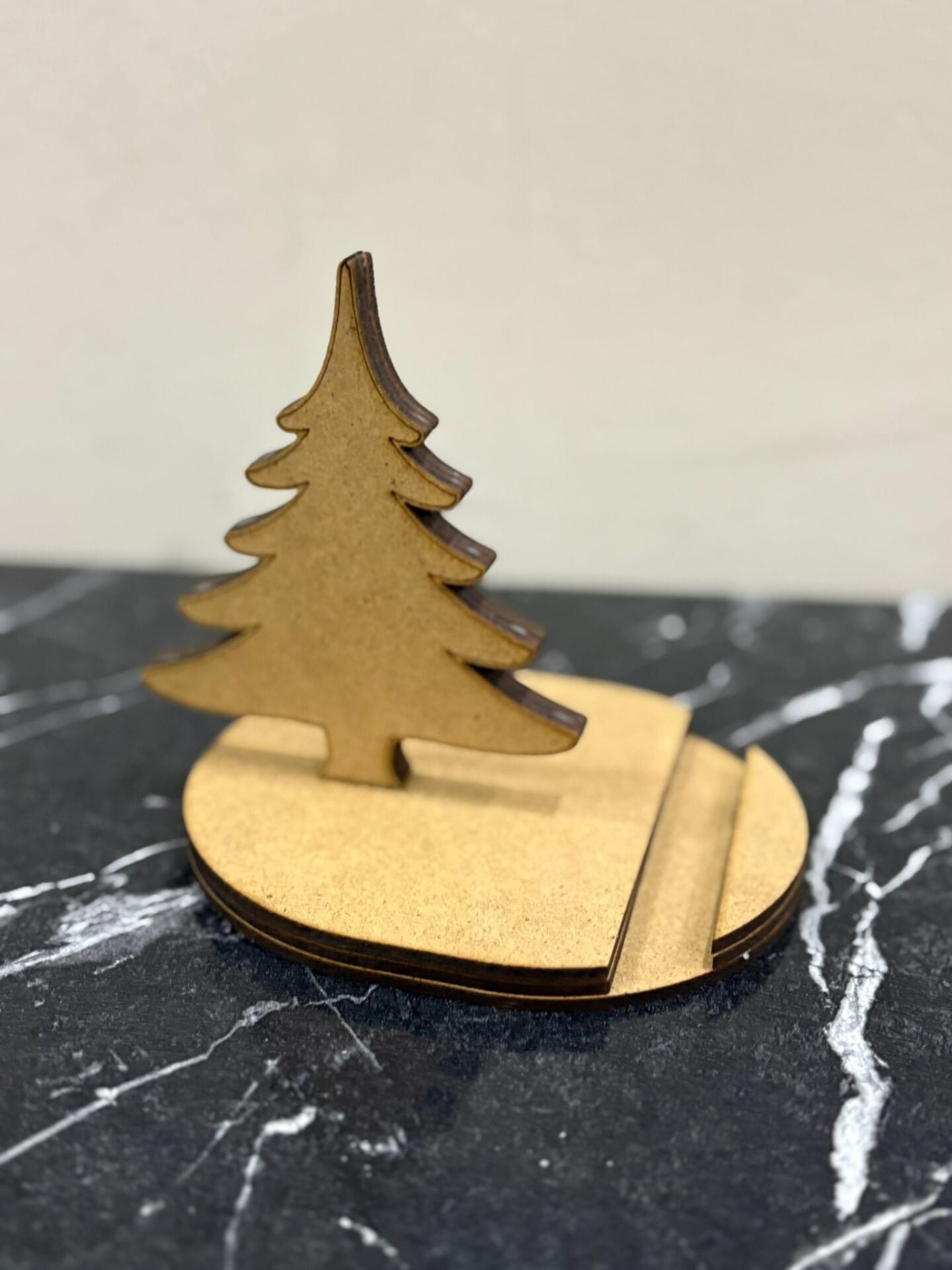 Çocuklar İçin Ahşap Boyama Yılbaşı Telefon Tutucu