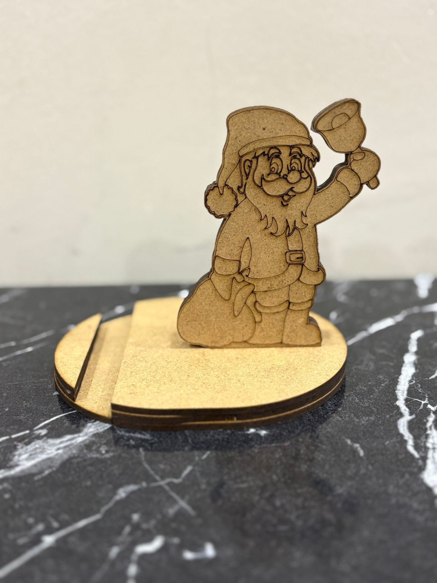 Çocuklar İçin Ahşap Boyama Yılbaşı Telefon Tutucu