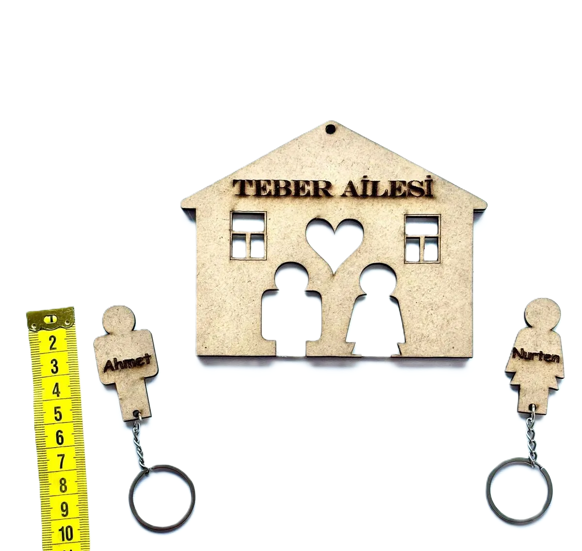 İsme Özel Hediyelik Anahtarlık Seti Sevgili Anahtarlık Model