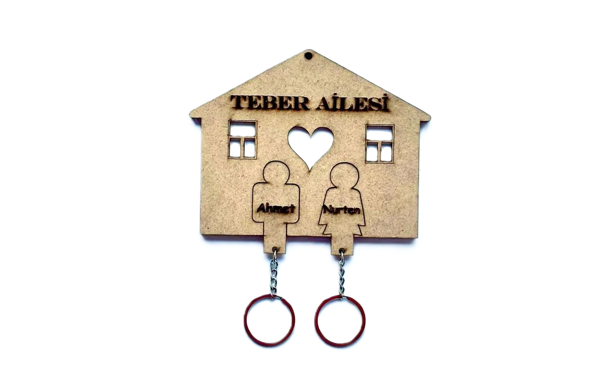 İsme Özel Hediyelik Anahtarlık Seti Sevgili Anahtarlık Model