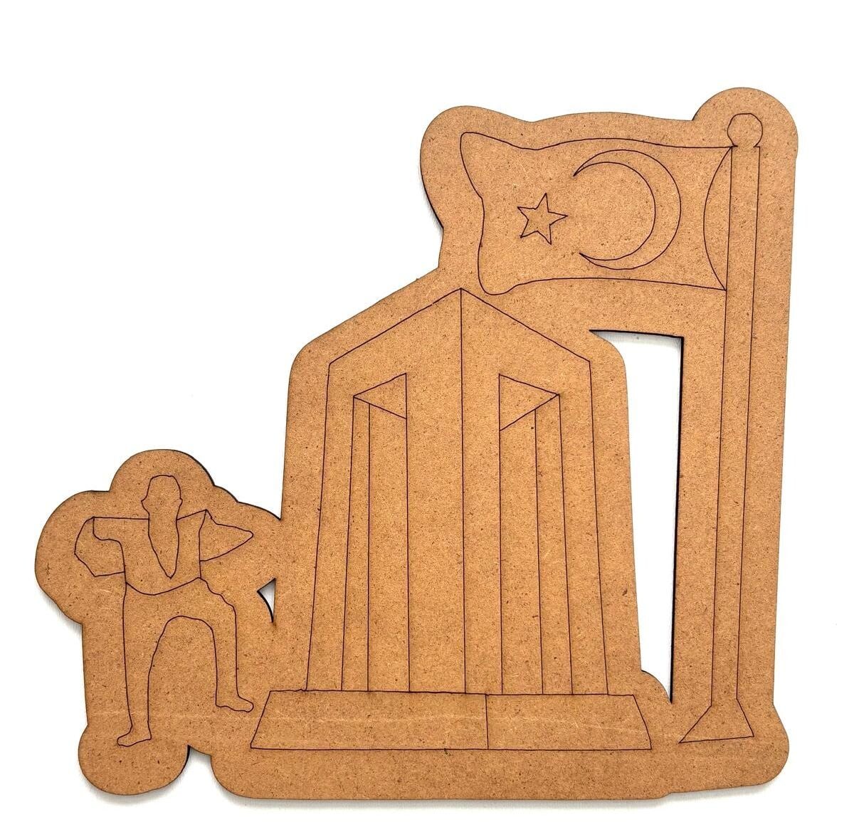 Ahşap Boyama Seti 18 Mart Temalı Obje Okul Öncesi