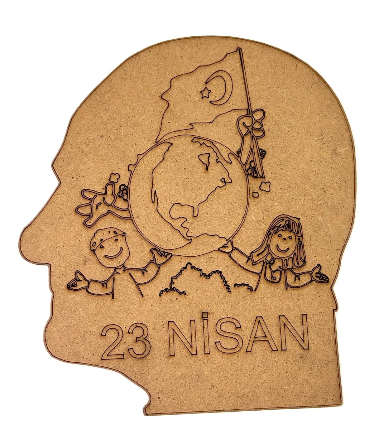 Çocuklar İçin Ahşap Boyama 23 Nisan Etkinliği Okul Öncesi