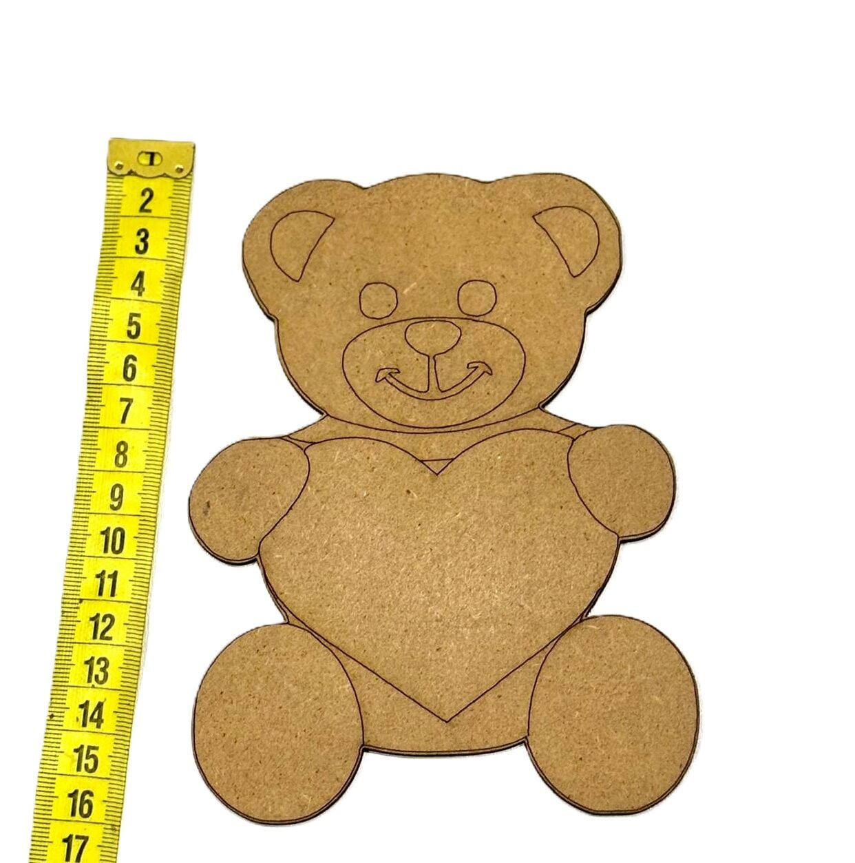 Çocuklar İçin Ahşap Boyama Kalp Tutan Ayı Sevgi Haftası