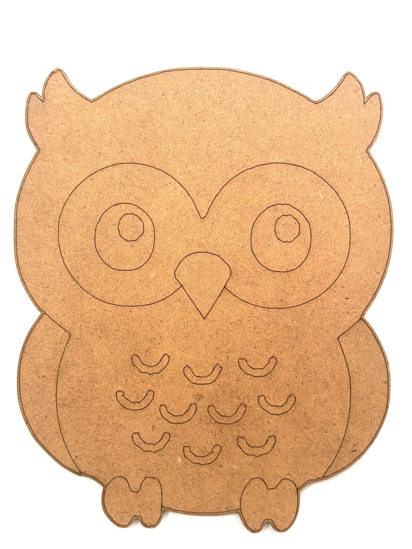 Çocuklar İçin Ahşap Boyama Seti Baykuş Desenli Okul Öncesi