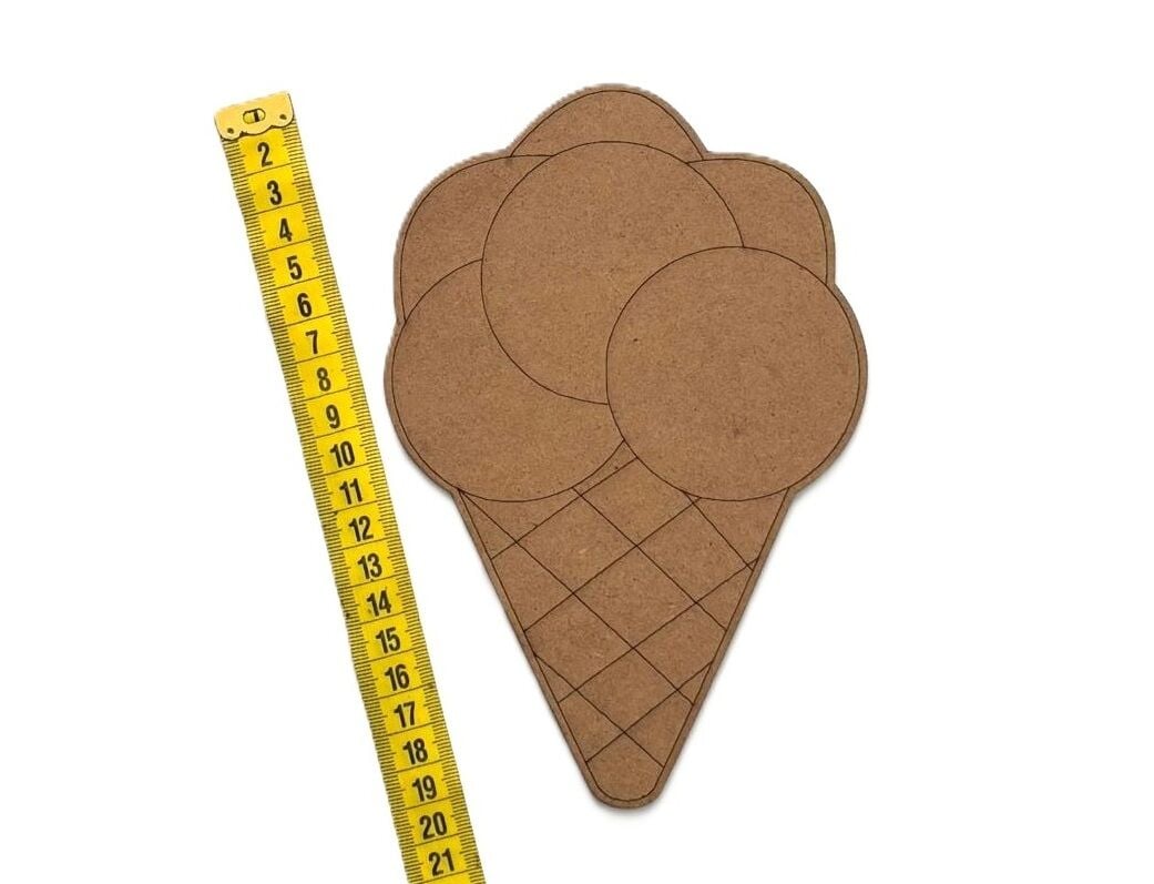 Çocuklar İçin Ahşap Boyama Külahta Dondurma Okul Öncesi