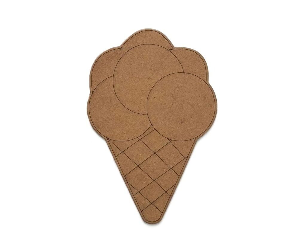 Çocuklar İçin Ahşap Boyama Külahta Dondurma Okul Öncesi