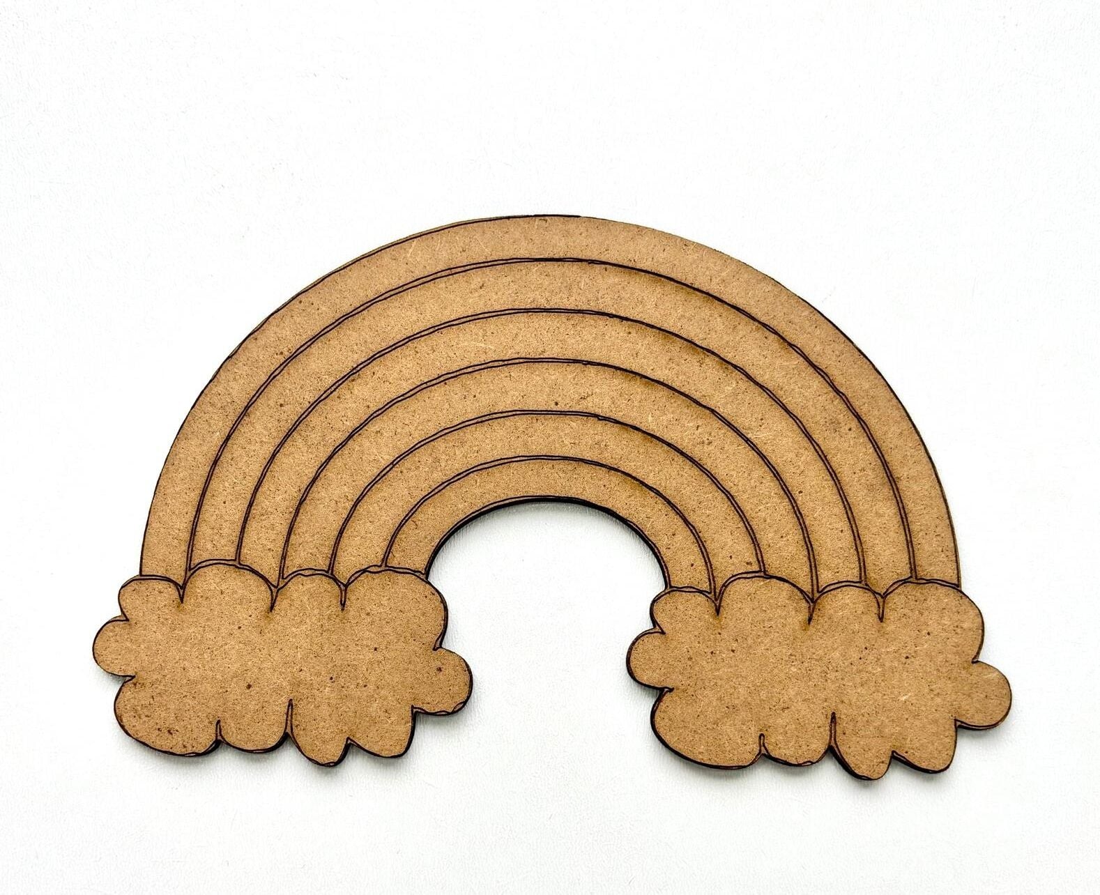 Çocuklar İçin Ahşap Boyama Gökkuşağı Desenli Okul Öncesi