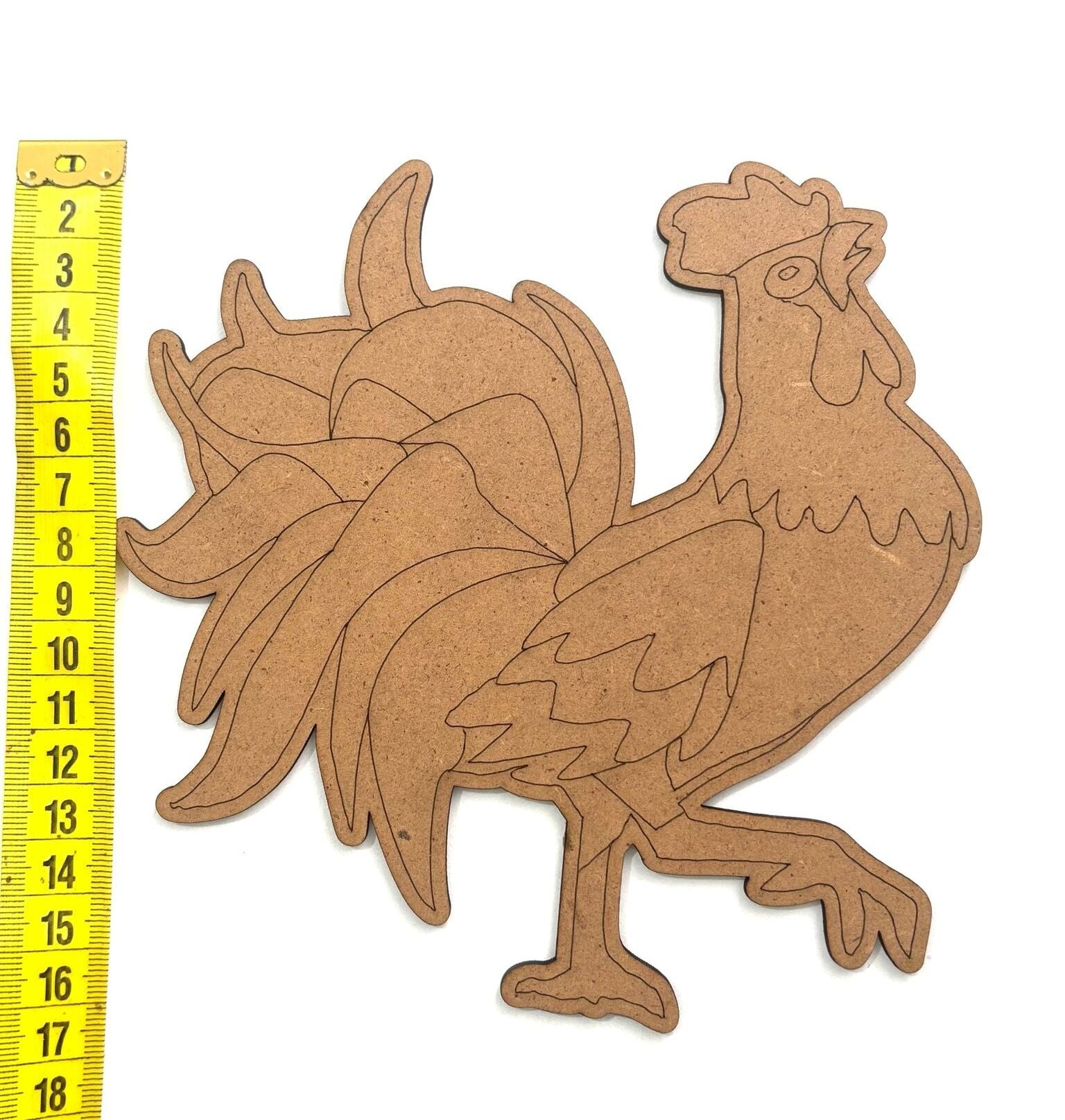 Çocuklar İçin Ahşap Boyama Horoz Desenli Okul Öncesi