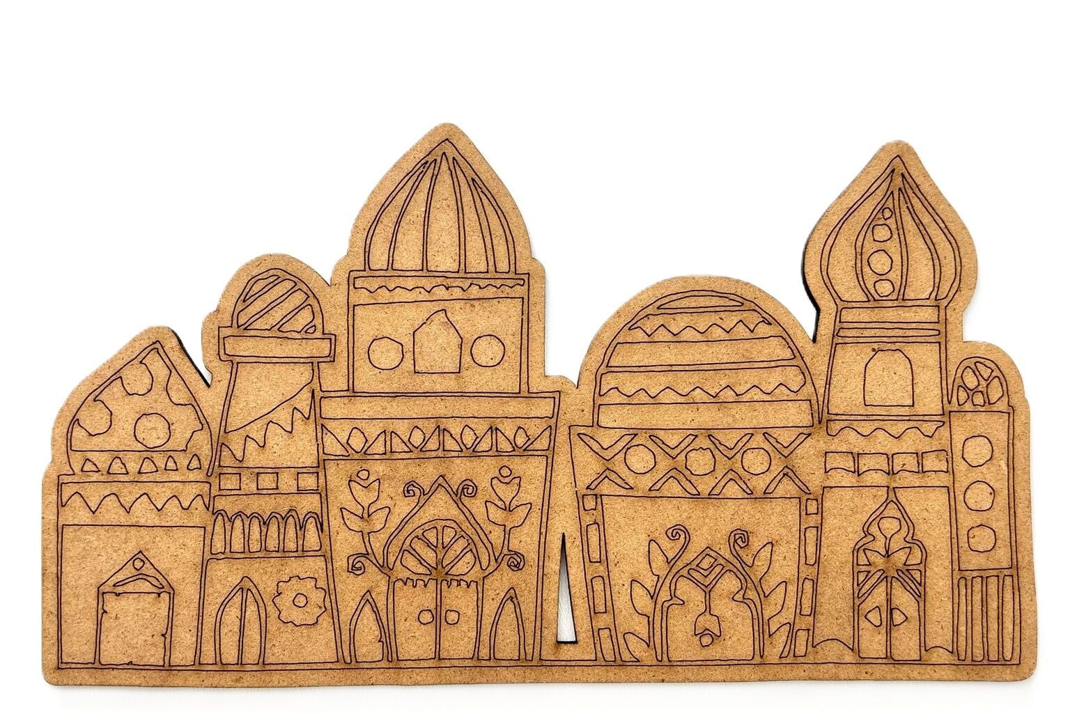 Çocuklar İçin Ahşap Boyama Ramazan Mandala Okul Öncesi