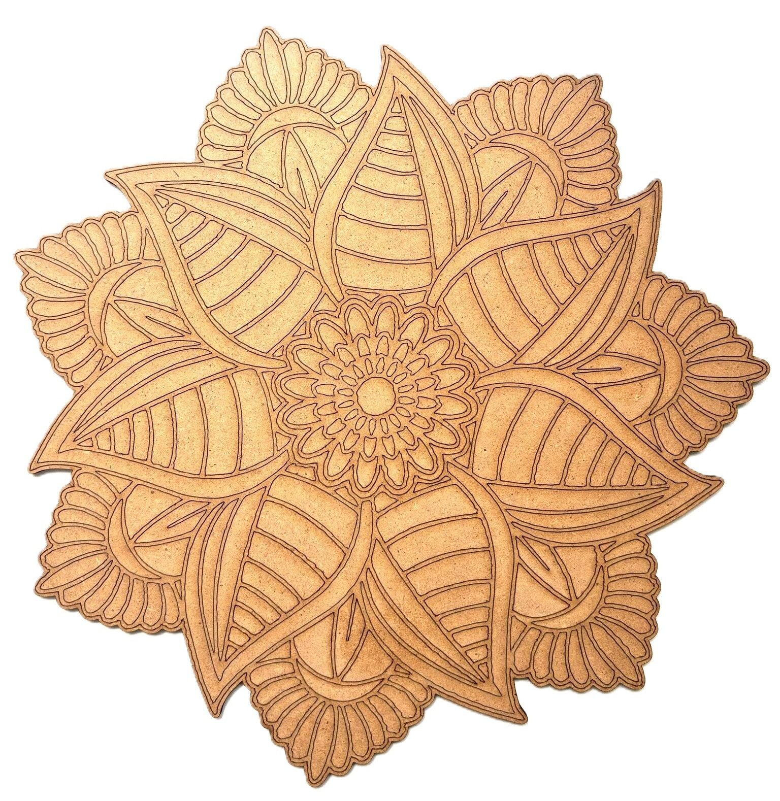 Çocuklar İçin Ahşap Boyama Mandala Okul Öncesi Etkinlik