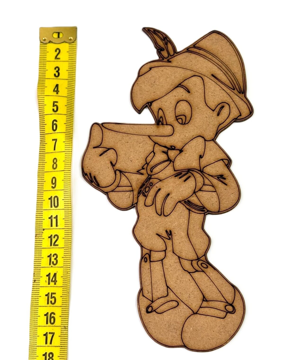 Çocuklar İçin Ahşap Boyama Pinokyo Desenli Okul Öncesi