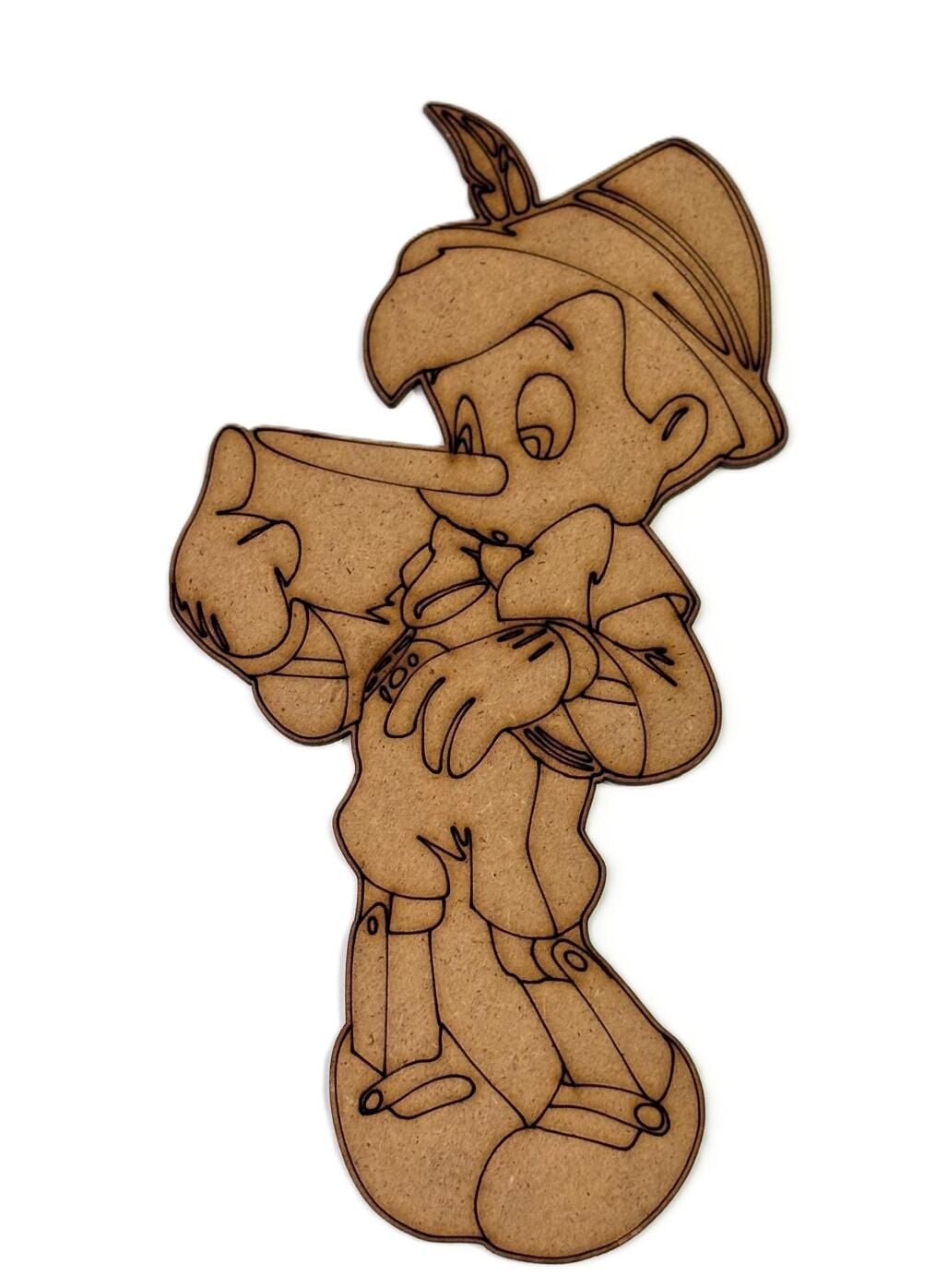 Çocuklar İçin Ahşap Boyama Pinokyo Desenli Okul Öncesi