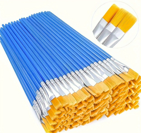 Düz Kesim Plastik Saplı Boyama Fırçası