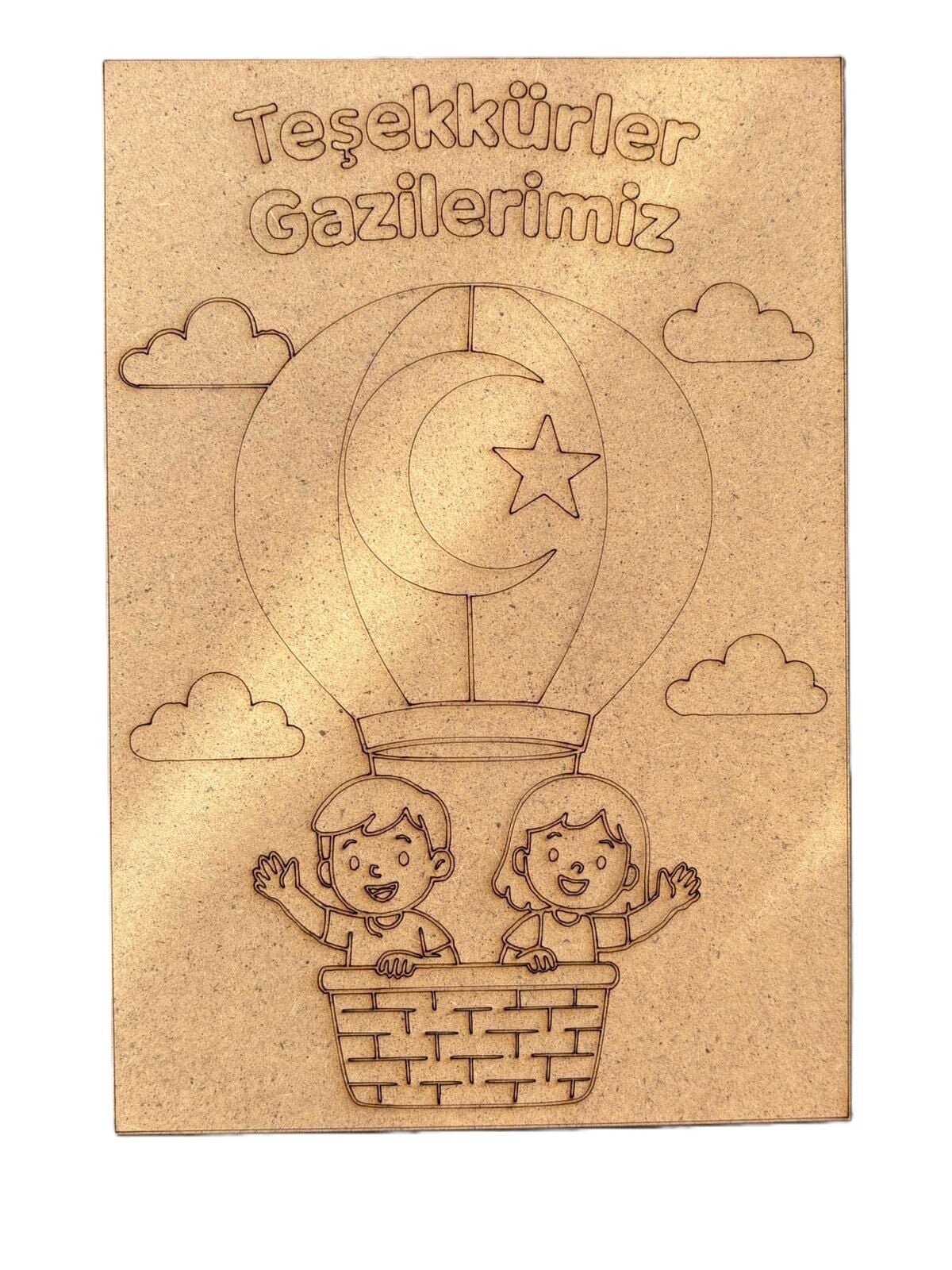 Çocuklar İçin Ahşap Boyama Gaziler Günü Okul Öncesi