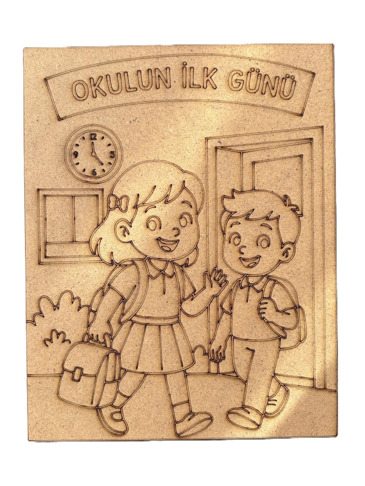 Çocuklar İçin Ahşap Boyama İlköğretim Haftası Okul Öncesi