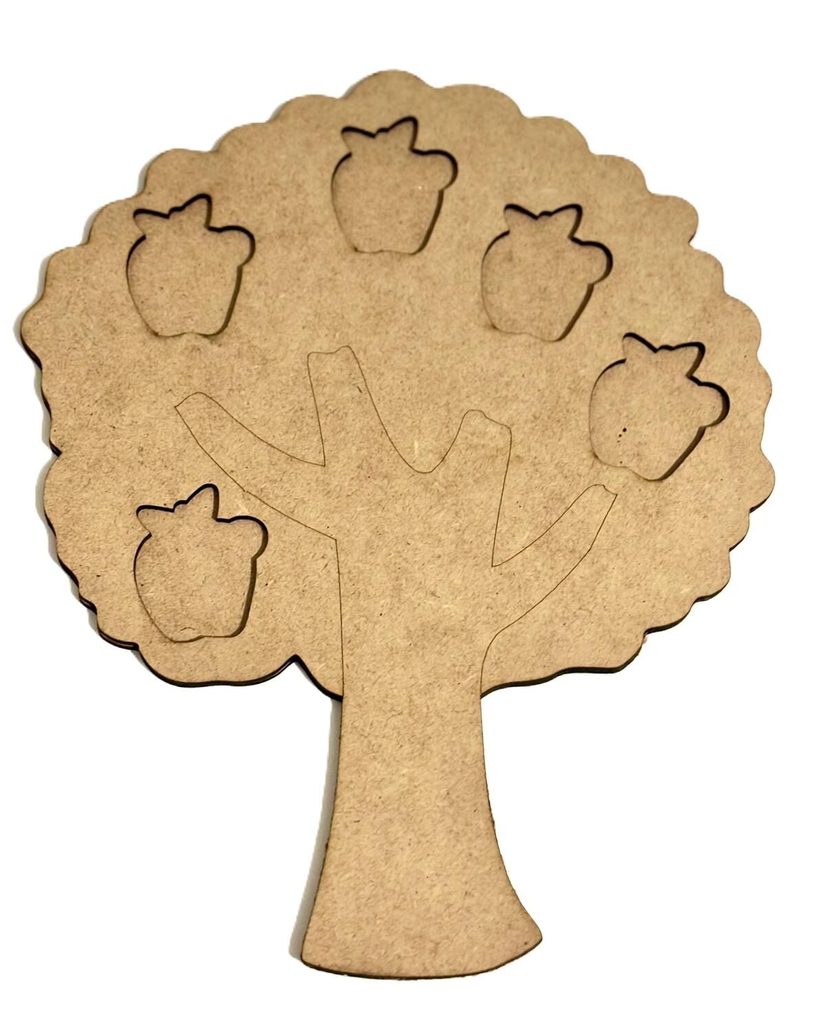 Ahşap Boyama Seti Tak Çıkar Elma Ağacı Okul Öncesi