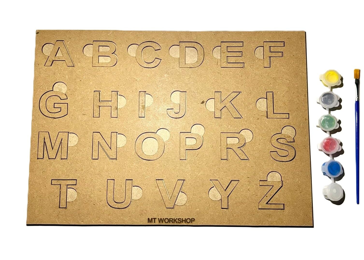 Ahşap Boyama Seti Harfler Alfabe ABC Okul Öncesi