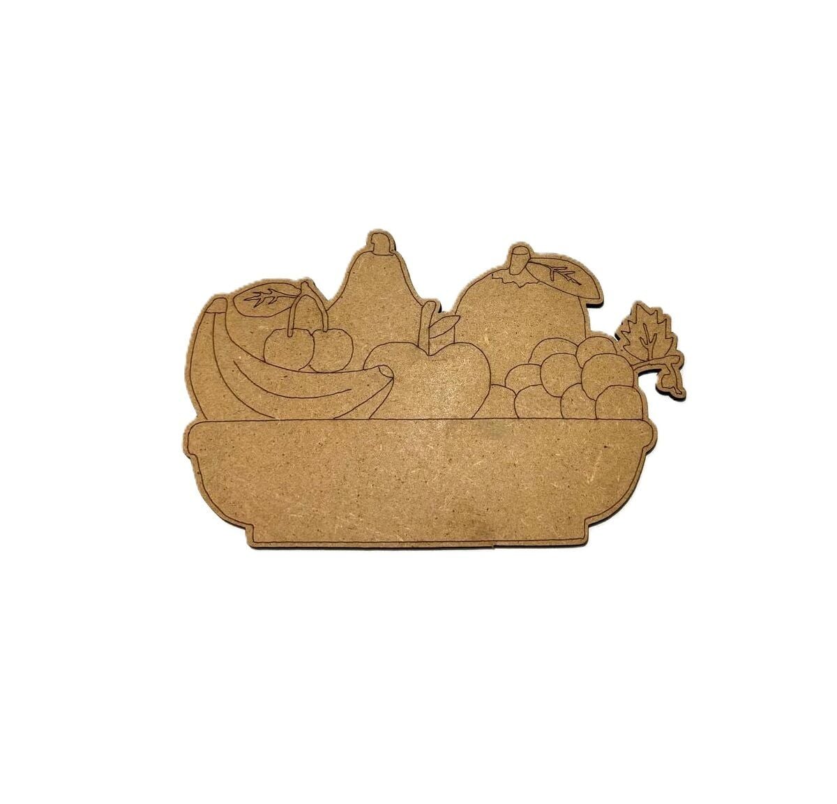 Çocuklar İçin Ahşap Boyama Meyve Tabağı Okul Öncesi Etkinlik